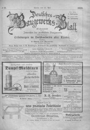 43. Jahrgang. No 21.