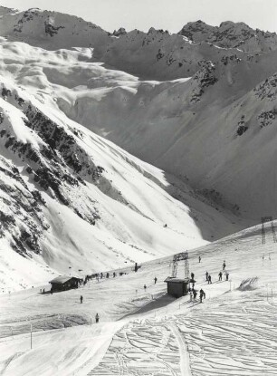 Im Skigebiet von Gargellen Montafon. Hier auf dem Schafberg