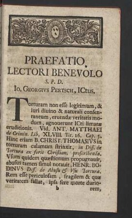 Praefatio. Lectori benevolo