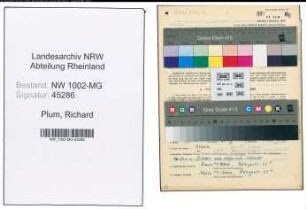 Entnazifizierung Richard Plum , geb. 01.10.1889 (Angestellter)