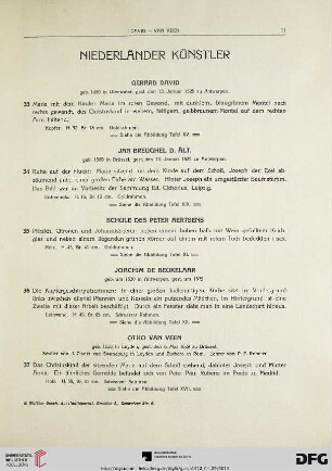 Niederländer Künstler (Nr. 33-57)