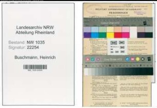 Entnazifizierung Heinrich Buschmann , geb. 12.09.1908 (Steiger)