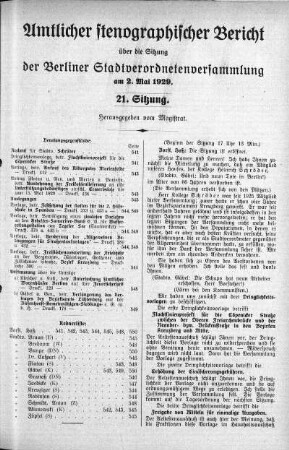 Sitzung 21, 2. Mai 1929