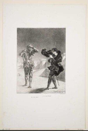 Geist auf der Terasse, Blatt 3 der Folge "Illustrationen zu Shakespeares Hamlet"