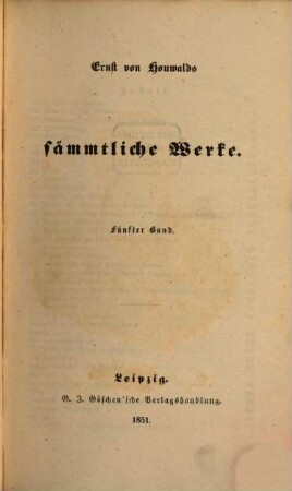 Sämmtliche Werke, 5