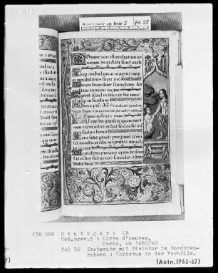 Lateinisches Stundenbuch (Livre d'heures) — Christus in der Vorhölle, Folio 58recto