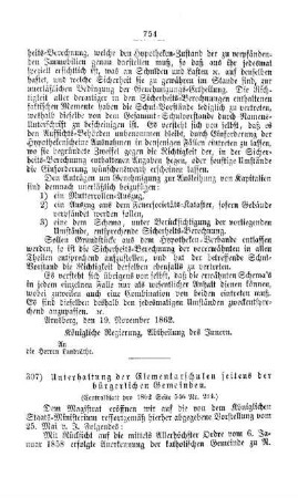 Unterhaltung der Elementarschulen seitens der bürgerlichen Gemeinden : [V. Elementarschulwesen]