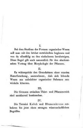 Thesen, welche zur Erlangung der venia docendi für Botanik ... d. 17. Jun. 1854 ... öff. vertheidigen wird Jul. Rossmann