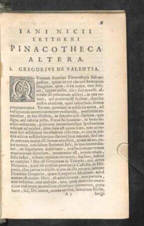 I. Gregorius de Valentia.