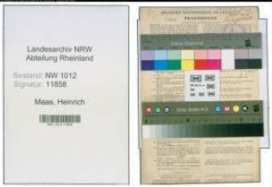 Entnazifizierung Heinrich Maas , geb. 15.10.1889 (Landwirt)