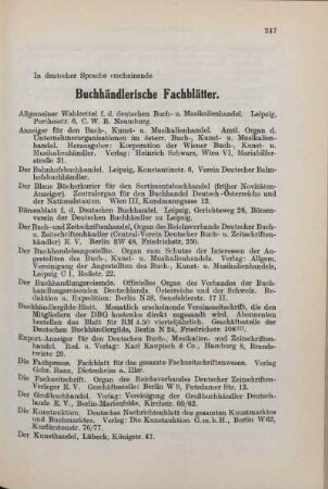 Buchhändlerische Fachblätter