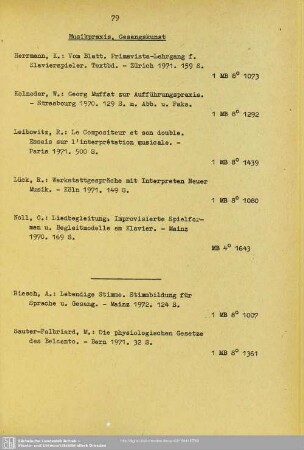Musikpraxis, Gesangskunst