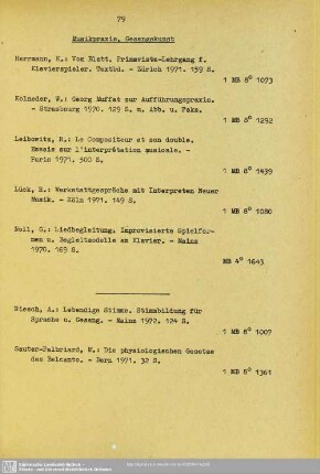 Musikpraxis, Gesangskunst