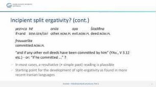 Avestan – Morphosyntactic structures, Part 2: Predication