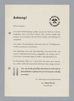 "Achtung! Werte Kollegen!"