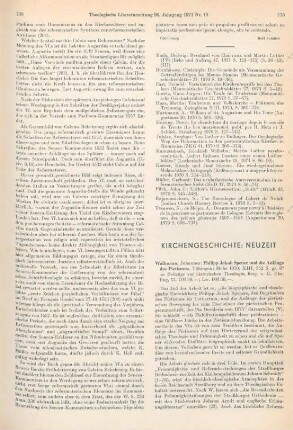770-772 [Rezension] Wallmann, Johannes, Philipp Jakob Spener und die Anfaenge des Pietismus