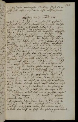 Freytag den 31 octob 1738.