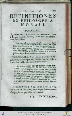 Definitiones ex philosophia morali.