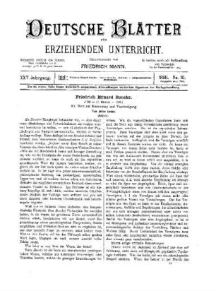 Friedrich Eduard Beneke : ein Wort zur Erinnerung und Verständigung ; (Schluss)