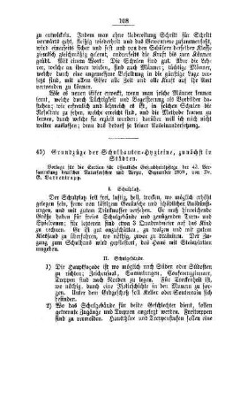 Grundzüge der Schulbauten-Hygiene, zunächst in Städten : [V. Elementarschulwesen]