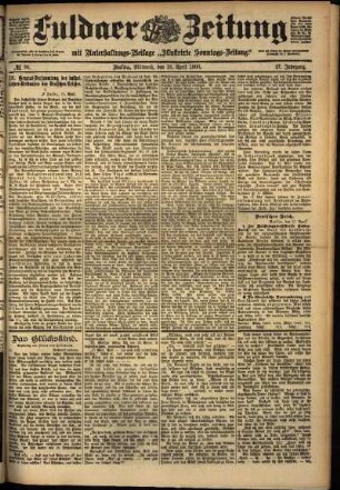 Ausgabe vom Mittwoch, den 18. April 1900.