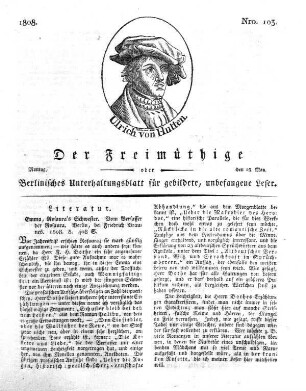 Nro. 103, Montag, den 23. May 1808