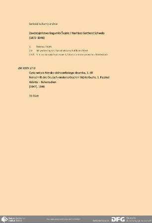 Reinschrift 1. Faszikel ("Abbitte" – "Beherrschen")