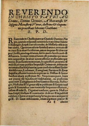 Sacerdotii Ac Sacrificii Novae Legis Defensio, Aduersus Vuolfgangi Musculi, Augustae Concionantis Arrosiones