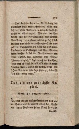 Das ein und zwanzigste Kapitel. - Das fünf und zwanzigste Kapitel.