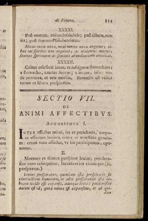 Sectio VII. De Animi affectibus.