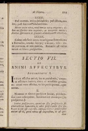 Sectio VII. De Animi affectibus.