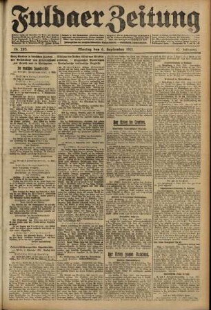 Ausgabe vom Montag, den 06. September 1915.