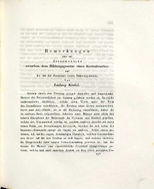 Bemerkungen über den Zusammenhang zwischen dem Bildungsgesetze eines Kettenbruches und der Art des Fortgangs seiner Näherungsbrüche