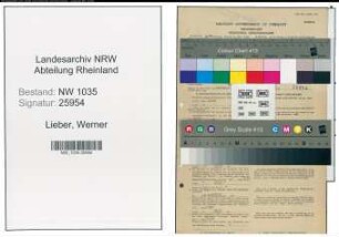 Entnazifizierung Werner Lieber , geb. 27.08.1892 (Bergrat)