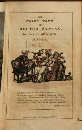The Third Tour of Doctor Syntax, in search of a wife : a poem