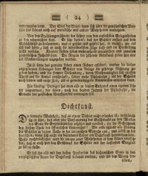 Dichtkunst.