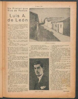 Luis A. de León : Un pintor que vive de rentas: