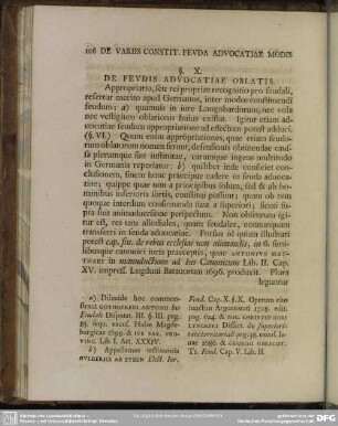 § X. De Feudis Advocatiae Oblatis