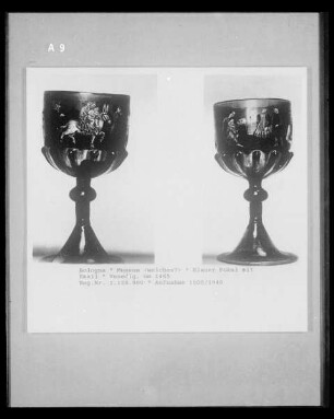 Blauer Pokal mit Email