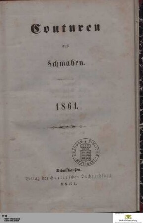 Conturen aus Schwaben : 1861
