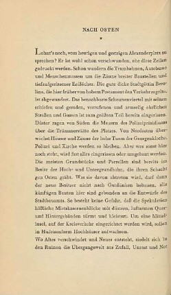 Nach Osten