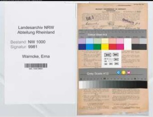 Entnazifizierung Erna Warncke, geb. 06.05.1898 (Verw.Angest.)