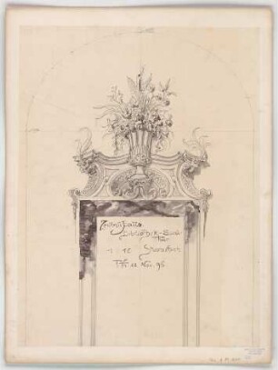 Thiersch, Friedrich von; München; Justizpalast - Tür zum Bibliothekssaal, Zentralhalle (Ansicht)