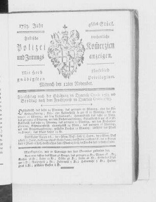 46tes Stück., Ausgabe vom 12. November 1783