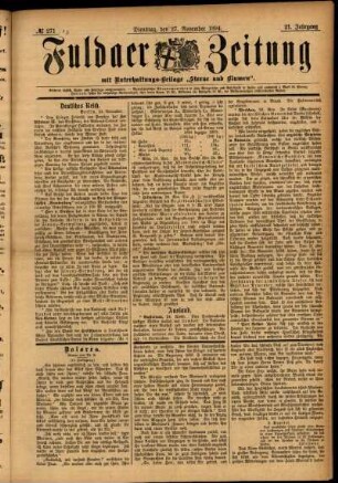 Ausgabe vom Dienstag, den 27. November 1894.