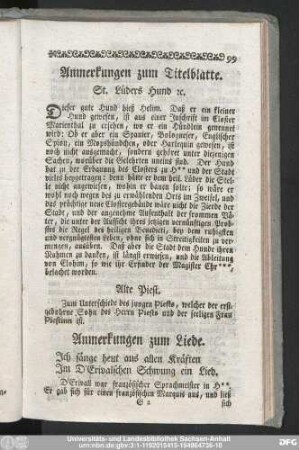 Anmerkungen zum Liede.