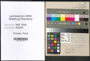 Entnazifizierung Paul Purwin , geb. 28.11.1901 (Arbeiter)
