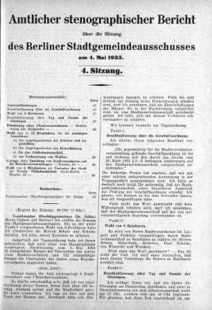 Sitzung 4, 4. Mai 1933