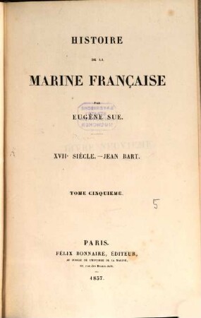 Histoire de la marine française, 5