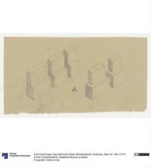 Geometrische Körper (Möbelentwürfe, Diverses), Lichtpause